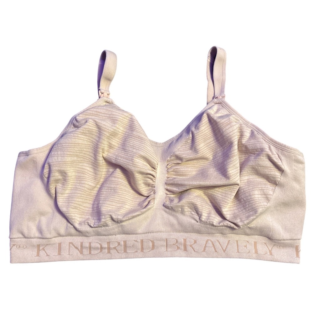 Kindred Bravely Beige Hands-Free Pumping Nursing Bra, Size 2X